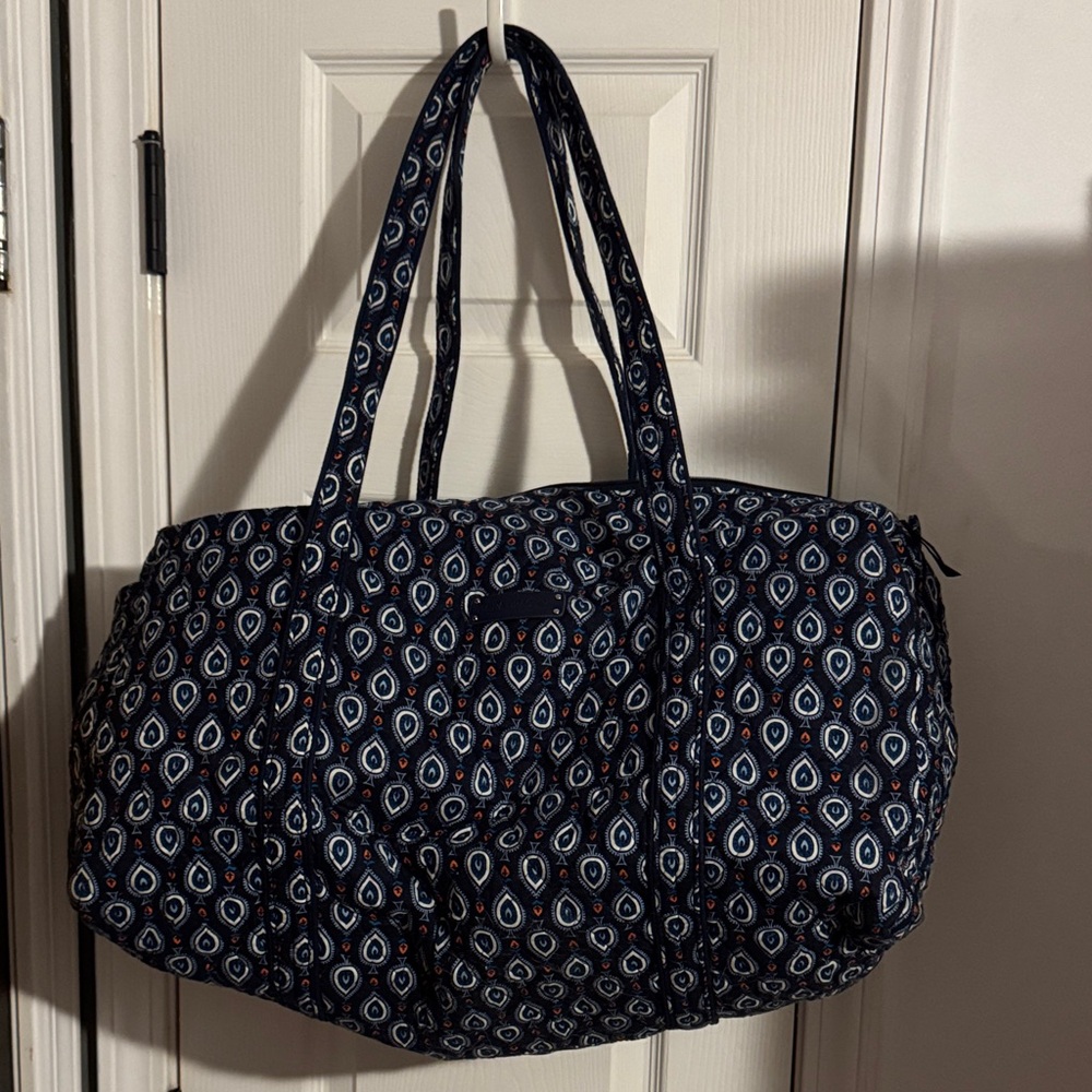 Vera Bradley Navy and White Patterned Tote